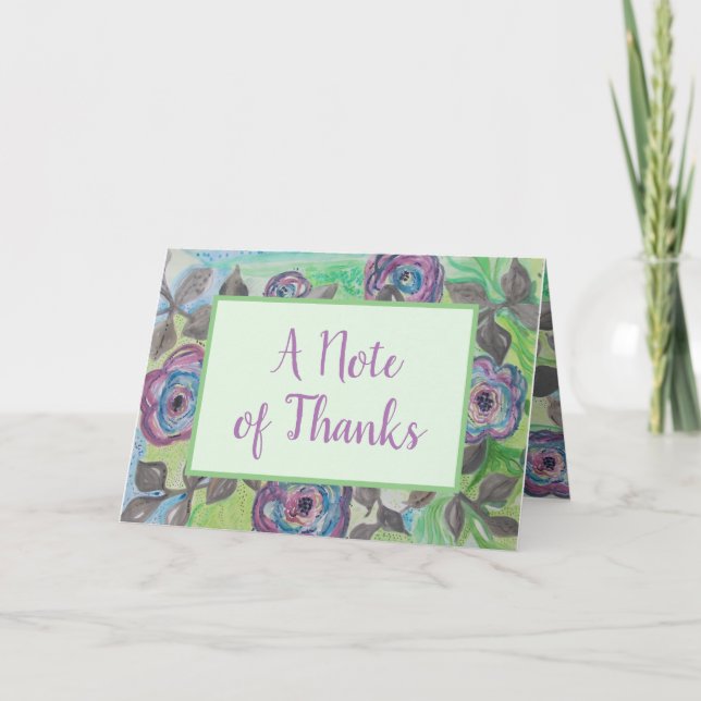 Thank you Country Floral Custom Message (Front)