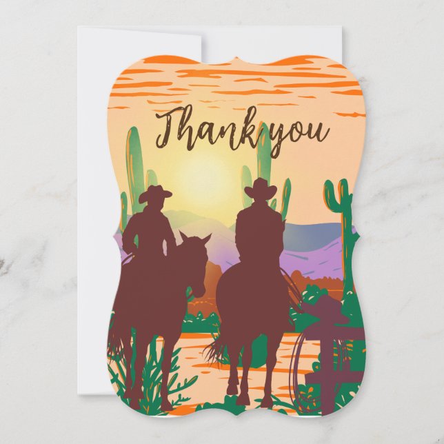 Thank you- cowboy- posse invitation (Front)
