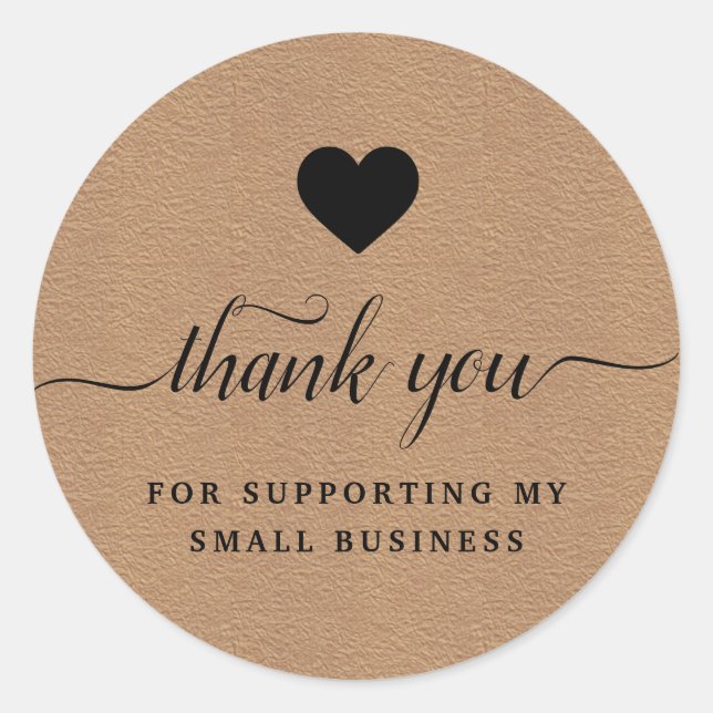 Thank you craft paper sealing  classic round stick classic round sticker (Front)