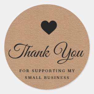 Thank you craft paper sealing  classic round sticker