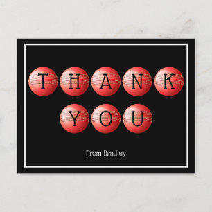 Thank You Cricket Custom Personalised Postcard