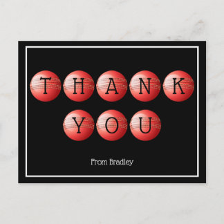 Thank You Cricket Custom Personalised Postcard