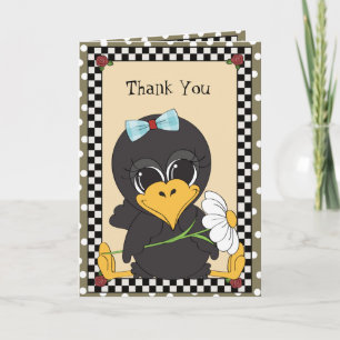 Thank You Crow greeting card