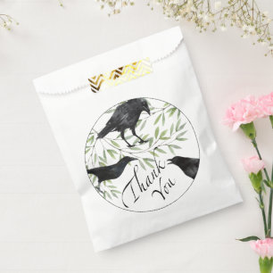 Thank You Crow Love Birds Favour Bag
