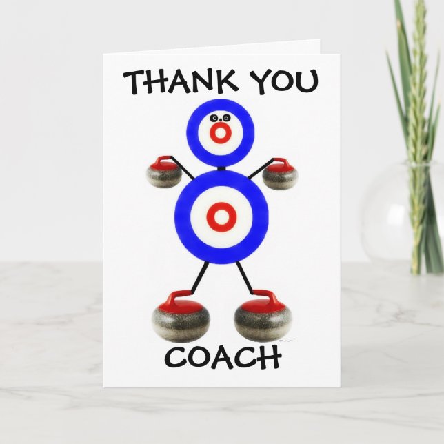 Thank You Curling Coach Card (Front)