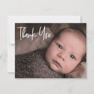 THANK YOU custom Baby photo Announcement
