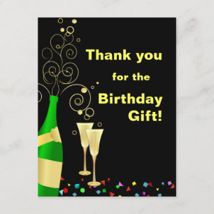 Thank You - Custom Birthday Gift Thank You Cards