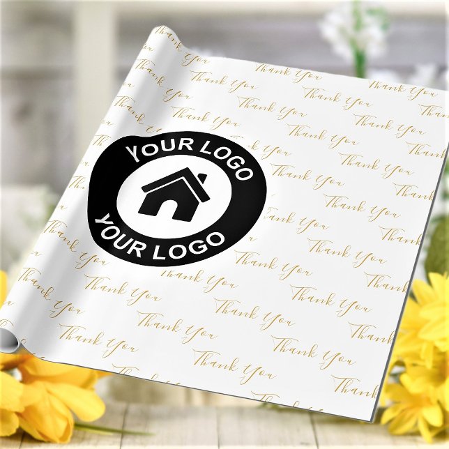 Thank You Custom Business Logo Wrapping Paper (Creator Uploaded)