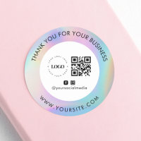 Thank You Custom Company Logo QR Code Social Media