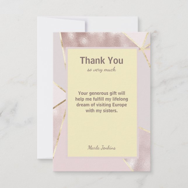 Thank You Custom Editable Text Any Occasion (Front)