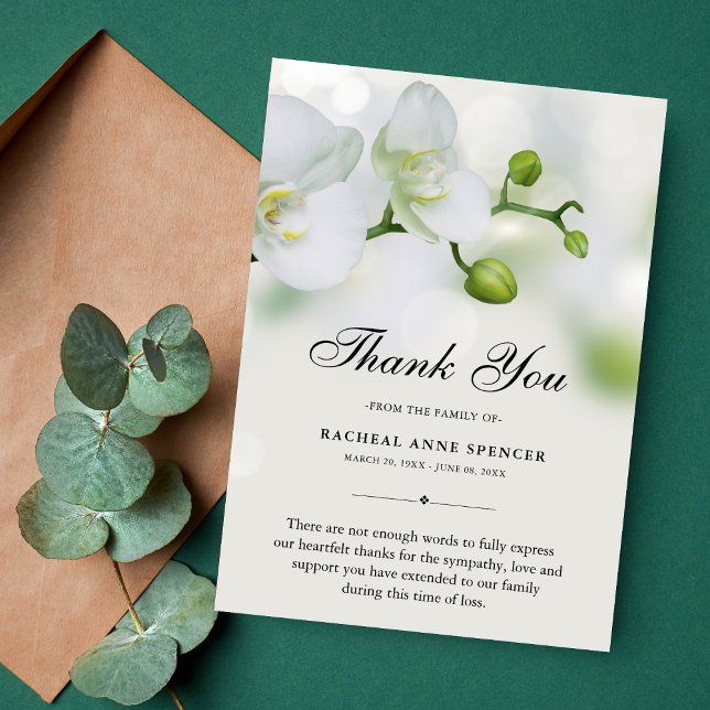 Thank You Custom Funeral Photo Sympathy Grief Card (Creator Uploaded)