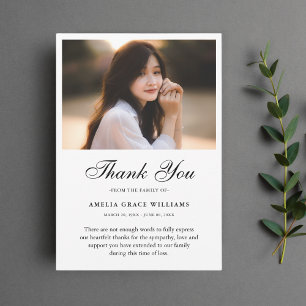 Thank You Custom Funeral Photo Sympathy Grief Loss