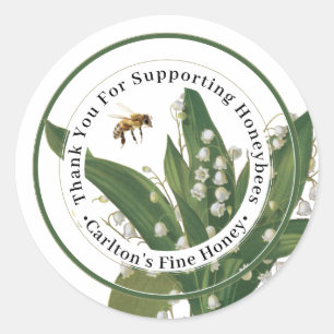Thank You Custom Honey Wildflower Bee Apiary Label
