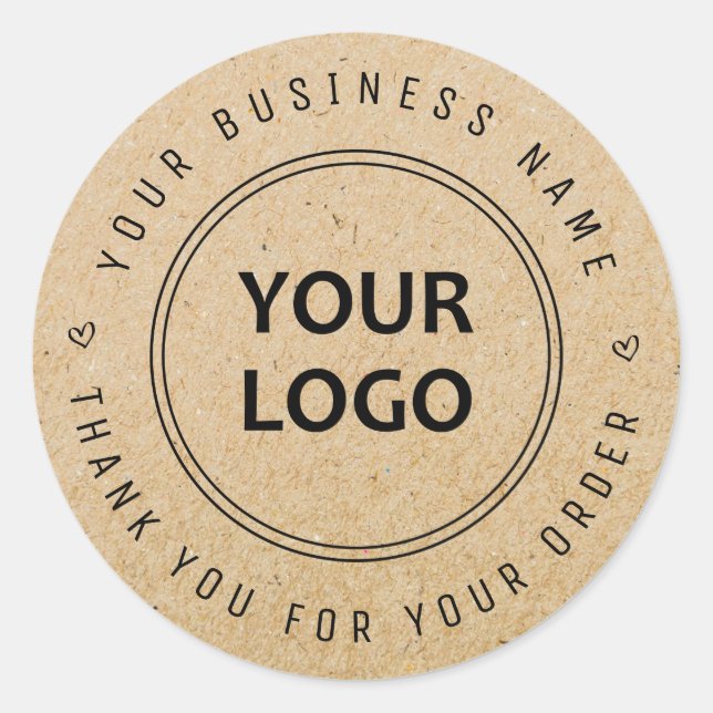thank you custom logo business Sticker (Front)