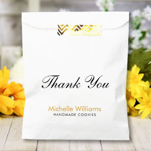 Thank You Custom Name Text Personalised Favour Bags