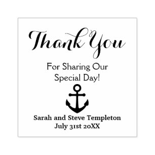 Thank You Custom  Nautical Wedding  Rubber Stamp