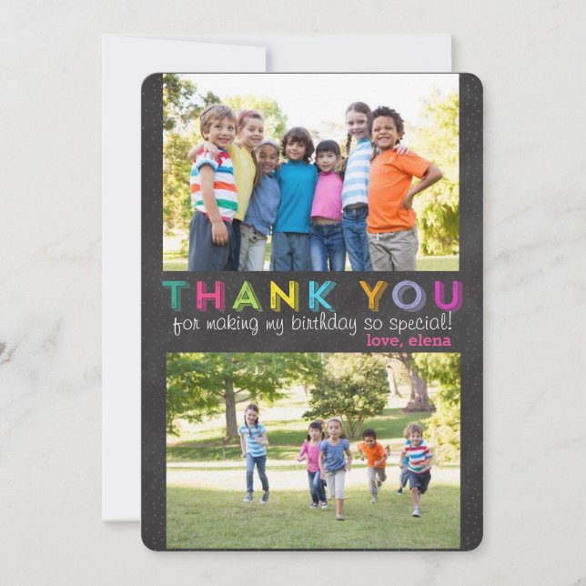 Thank you custom photo card (Front)