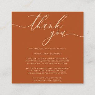 Thank You Custom Photo Simple Business Wedding Enclosure Card