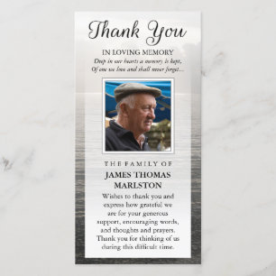 Thank You Custom Photo Sympathy - Peaceful Water