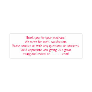 Thank You Custom Retail Ecommerce Invoice/Receipt Self-inking Stamp