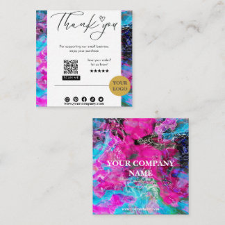 Thank You Custom Square Business Card