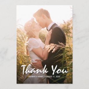 Thank You Custom Wedding Photo Card