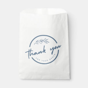 Thank You- Custom White Favour Bag