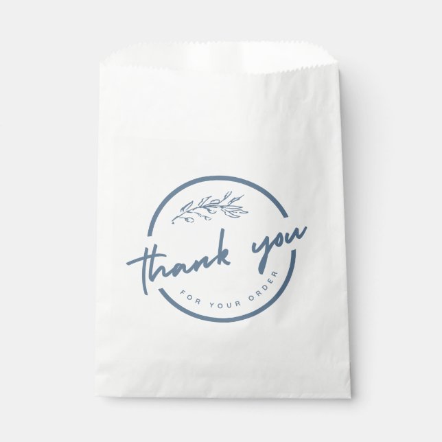 Thank You- Custom White Favour Bag (Front)