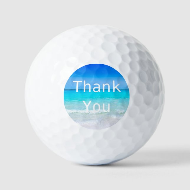 Thank You Customer Gift Beach Summer Golf Balls (Front)
