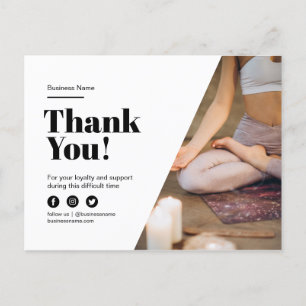Thank You Customer Loyalty Discount Meditation Announcement Postcard