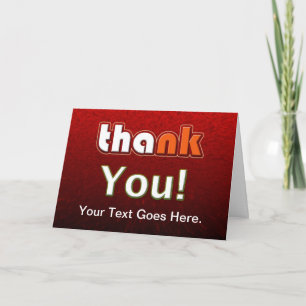 Thank You Customisable Card