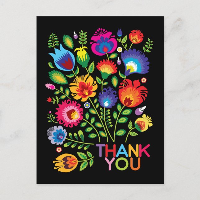 Thank you customisable folklore postcard (Front)