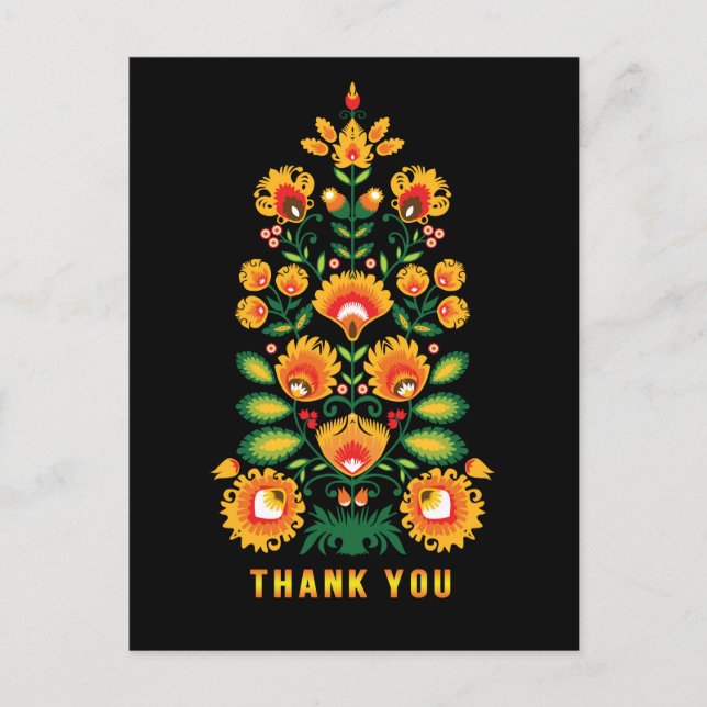 Thank you customisable folklore postcard (Front)