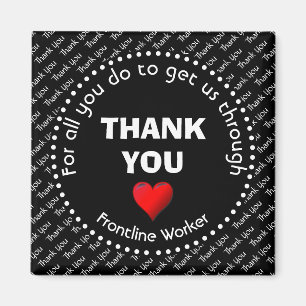 THANK YOU   Customisable   Frontline Worker Magnet