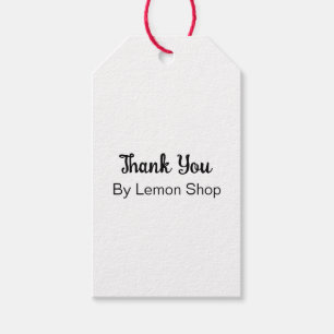 Thank You Customise Text Gift Tags