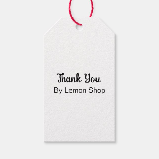 Thank You Customise Text Gift Tags (Front)