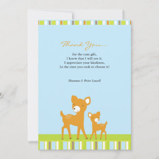 Thank You Cute AnimalsFlat Card