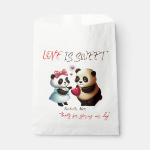 Thank You, Cute Bear Couple, Love is Sweet Wedding Favour Bags