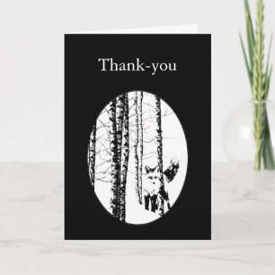 Thank You Cute Little Forest Fox Animal Card