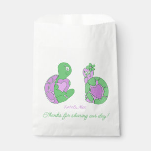 Thank You, Cute Turtle Couple Wedding Favour Bags