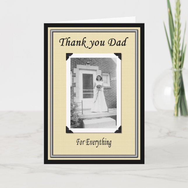 Thank you Dad after Wedding Card (Front)