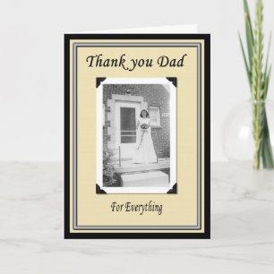 Thank you Dad after Wedding Card