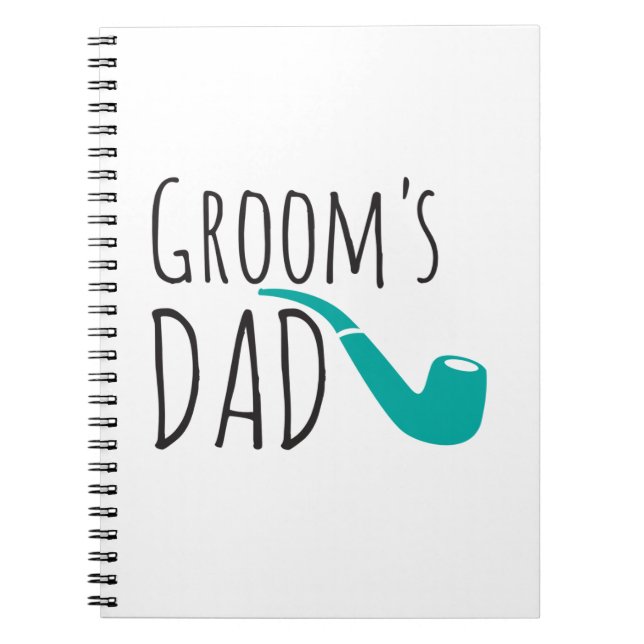 Thank You Dad Father of the Groom Fun Modern Pipe Notebook (Front)