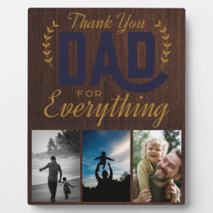 Thank You DAD for Everything Photo Plaque