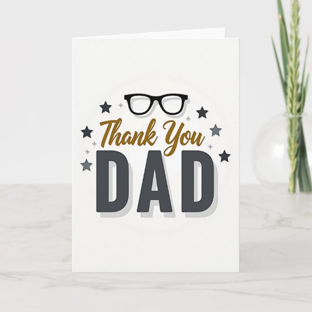 Thank You Dad Silhouette Card (Front)
