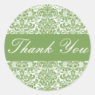 Thank You Damask Envelope Sticker Seal