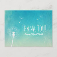 Thank You | Dandelion Blowing Elegant Watercolor