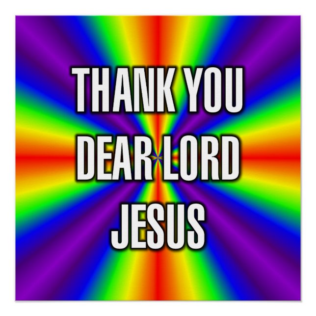 THANK YOU DEAR LORD JESUS POSTER (Front)