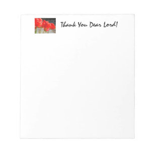Thank You Dear Lord! notepads Blessings Tulips