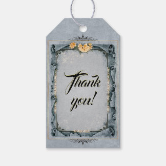 Thank you decorative grey Gift Tag